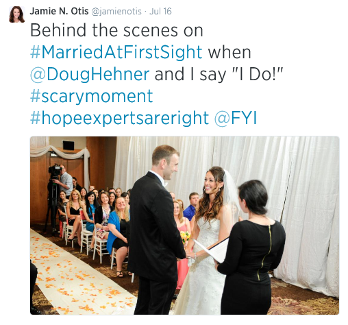 Jamie Otis wedding on Married at First Sight Source: Twitter