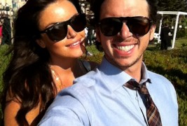 Ben Flajnik and Courtney Robertson at Cassie and Peter's wedding